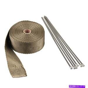 exhaust manifold 2 x 50�t�B�[�g / 15m�`�^�������w�b�_�[�}�j�z�[���h�r�C�p�C�v���b�v���[�� 2 x 50ft / 15m Titanium High Temperature Header Manifold Exhaust Pipe Wrap Roll