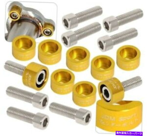 exhaust manifold 9PCSS[hA~jEJbvbV[{gLbg88-Present4cylrCwb_[}jz[h 9Pcs Gold Aluminum Cup Washer Bolt Kit 88-Present 4Cyl Exhaust Header Manifold