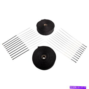 exhaust manifold 2[x 2 "50tB[gOXt@Co[}jz[hpCv900+fq[gbv20^Czips 2 Roll x 2" 50Ft Black Fiberglass Manifold Pipe 900+F Heat Wrap & 20 Ties Zips