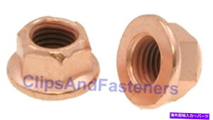 exhaust manifold 25 M10-1.25tWrCbNbL14mmwbNX 25 M10-1.25 Flange Exhaust LockNut Copper Plated 14mm Hex