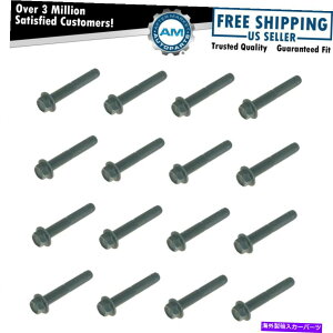 exhaust manifold 7.3LtH[hosbNAbvp16 LHRHOEMrC}jz[hwbNX{gZbg OEM Exhaust Manifold Hex Bolt Set of 16 LH & RH Sides for 7.3L Ford Van Pickup