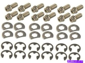 exhaust manifold �X�e�[�W8 8911���b�N�w�b�_�[�{���g-12PC 3/8 -3/4�̏����ȃu���b�N�V�{���[�Z�b�g Stage 8 8911 Locking Header Bolts - Small Block Chevy Set of 12pc 3/8-3/4 Long�y���s�A���i�z