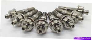 exhaust manifold OHGĤ߂̃`^rC}jz[hX^bhLbg1-9 4G63O[h5 6AL-4V Titanium EXHAUST Manifold Stud Kit for MITSUBISHI EVO 1-9 4G63 GRADE 5 6AL-4V