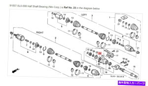 Driveshaft ホンダアキュラ本物のOEM NSXハーフシャフトベアリング(NTN Corp.)☆91057-SL0-008 HONDA ACURA GENUINE OEM NSX Half Shaft Bearing (Ntn Corp.) ☆ 91057-SL0-008 ☆