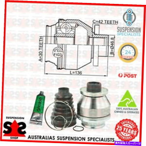 Driveshaft �t�����g�A�N�X�����W���C���g�L�b�g�A�h���C�u�V���t�g�X�[�cVW�g�����X�|�[�^�[V�v���b�g�t�H�[��/�V���[�V�i7 Front Axle Left Joint Kit, Drive Shaft Suit VW TRANSPORTER V Platform/Chassis (7�y���s