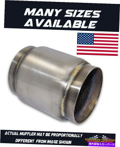 exhaust manifold 304XeXAJ[X}t[5 "inlet/outlet x 4"̒ 304 Stainless American Made Race Muffler 5" OD Inlet/Outlet x 4" Length