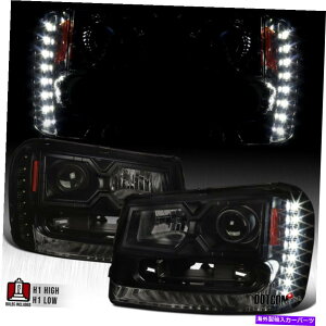 exhaust manifold 2002-2009 Trailblazer LED DRLubNX[NvWFN^[wbhCg+E Fit 2002-2009 Trailblazer LED DRL Black Smoke Projector Headlights Left+Right