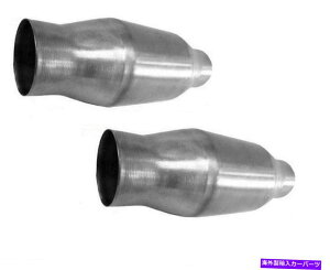exhaust manifold 2��3 ���j�o�[�T���T���_�[�{���g�G�}�R���o�[�^�[�����ʃX�e�����X�| Two 3 Universal Thunderbolt Catalytic Converter High Flow Stainless Steel�y���s�A���i�z