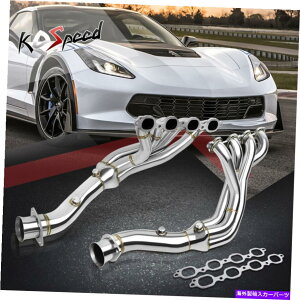 exhaust manifold 14-17V{[RxbgC7 LT1/LT4 V8̃XeX|rCwb_[}jz[h Stainless Steel Exhaust Header Manifold for 14-17 Chevy Corvette C7 LT1/LT4 V8
