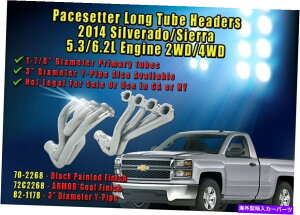 exhaust manifold �y�[�X�Z�b�^�[70-2268�����O�`���[�u�w�b�_�[2014-2018 Sierra Silverado 5.3L 6.2L�u���b�N Pace Setter 70-2268 Long Tube Headers 2014-2018 Sierra Silverado 5.3L 6.2L Black�y���s�A���i�z