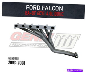 exhaust manifold Ford Falcon BA�ABF�iINC XR6�j4.0L�i2003-2008�j�ɍ��킹�āAGenie Headers / Extracters GENIE Headers / Extractors to suit Ford Falcon BA, BF (inc XR6) 4.0L (2003-2008)�y���s�A���i�z