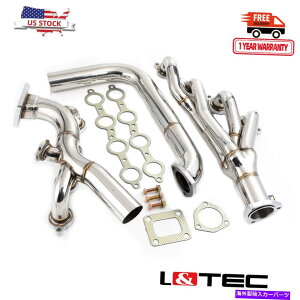exhaust manifold LSX LS2 T4�g�b�v�}�E���g�X���b�v�N���X�I�[�o�[�p��L��TEC�V���O���^�[�{�w�b�_�[44mm WG�� L&TEC Single Turbo Headers for LSX LS2 T4 Top Mount Swap Crossover with 44mm WG�y���s�A���i�z