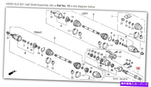 Driveshaft ホンダアキュラ本物のOEM NSXハーフシャフトアセンブリ(at)ドライブシャフト☆44500-SL0-901 HONDA ACURA GENUINE OEM NSX Half Shaft Assembly (At) Driveshaft ☆ 44500-SL0-901