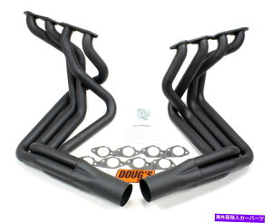 exhaust manifold �_�O�̃w�b�_�[BBC�V�{���[�R���x�b�g1963-82�u���b�N�T�C�h�}�E���g�w�b�_�[P/N D381-B Doug's Headers Bbc Chevy Corvette 1963-82 Black Side Mount Headers P/N D381-B�y���s�A���i�z