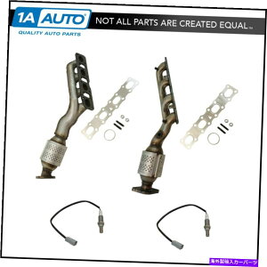 exhaust manifold A}_^C^p̎_fZT[trC}jz[hG}Ro[^[yA Exhaust Manifold Catalytic Converter Pair w/ Oxygen Sensors for Armada Titan