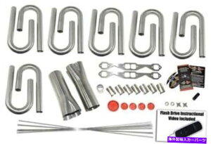 exhaust manifold �X���[���u���b�N�V�{���[�J�X�^���w�b�_�[�r���h�L�b�g-1 5/8 �v���C�}���A3�R���N�^�[�A304 SS Small Block Chevy Custom Header Build Kit- 1 5/8 Primary, 3 Collector, 304 SS�y���s�A���i�z