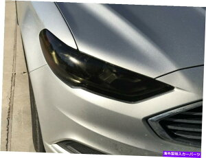Headlight Covers 17-20�t�H�[�h�t���[�W�����X���[�N�w�b�h���C�g�v���X�`���g�J�o�[�X���[�N�I�[�o�[���C FOR 17-20 FORD FUSION SMOKE HEAD LIGHT PRECUT TINT COVER SMOKED OVERLAYS