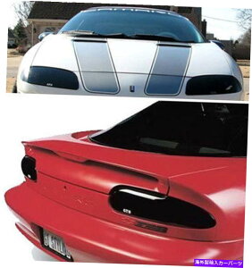 Headlight Covers tBbg93-97V{[J}GTSX[NANwbhCge[CgJo[4PCVJo[ Fits 93-97 Chevrolet Camaro GTS Smoke Acrylic Headlight Taillight Covers 4pc NEW