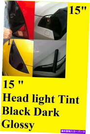 Headlight Covers 15 "x 48"ダークスモークブラックアウトテールライトフィルムカバースモークテールライト色合い 15" X 48" DARK SMOKE BLACK OUT TAILLIGHT FILM COVER SMOKED TAIL LIGHT TINT