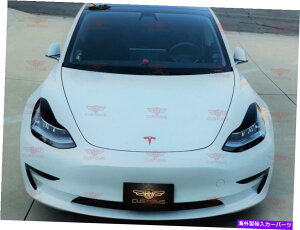 Headlight Covers eXf3wbhCgubNOXX[NeBgtBJo[I[o[CyA Tesla Model 3 Headlight Black Gloss Smoked Tint Film Covers Eyebrow Overlay Pair