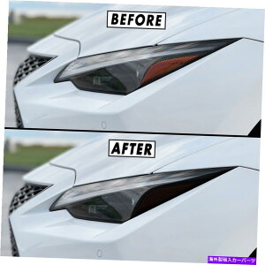 Headlight Covers 2021-2022̃NTX̓wbhCgTCh}[J[̉vJbgrj[eBgI[o[Cł FOR 2021-2022 Lexus IS Headlight Side Marker SMOKE Precut Vinyl Tint Overlays