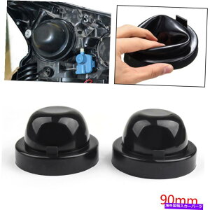 Headlight Covers 2x 90mm̍SnEWO_XgV[LbvLEDwbhCgph 2x 90mm Inner Black Rubber Housing Dust Seal Caps Waterproof For LED Headlight