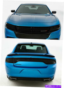Headlight Covers 15-22[dGTSANX[NwbhCge[CgZ^[plJo[5pc Fits 15-22 Charger GTS Acrylic Smoke Headlight Taillight Center Panel Covers 5pc