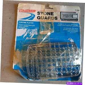 Headlight Covers ���B���e�[�W�`�����s�I���w�b�h���C�g�X�g�[���K�[�h=�i4�j��7-320�N���������` Vintage Champ Headlight Stoneguards = (4) # 7-320 Chrome Rectangler�y���s�A���i�z