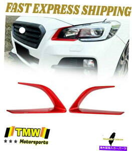 Headlight Covers �y�C���g���b�h�w�b�h���C�g�A�C�J�o�[�g�����X�o��WRX STI 4th?? Pre�t�F�C�X���t�g15-16�Ƀt�B�b�g Paint Red Headlight Eye Cover Trim Fit For SUBARU WRX STI 4th Pre Facelift 15-16�y���s�A���i�z