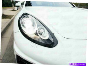 Headlight Covers 本物のカーボンファイバーの眉毛のヘッドライトカバーパナメーラ970 2014-2016のカバー Real Carbon Fiber Eyebrows Eyelids Headlight Covers for Panamera 970 2014-2016