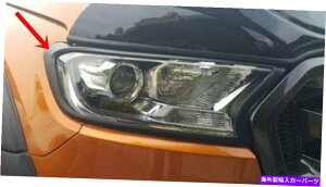 Headlight Covers フォードレンジャーエベレストXLT XLS XL 2015-17のマットブラックヘッドライトランプカバー MATT BLACK HEADLIGHT LAMP COVER FOR FORD RANGER EVEREST XLT XLS XL 2015-17