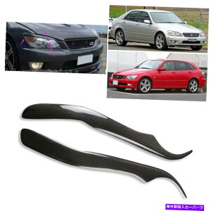 Headlight Covers NTX̂߂̖{̃J[{t@Co[̔уwbhCgis200 is300 altezza ał Real Carbon Fiber Eyebrows Eyelids Headlight for Lexus IS IS200 IS300 Altezza A#