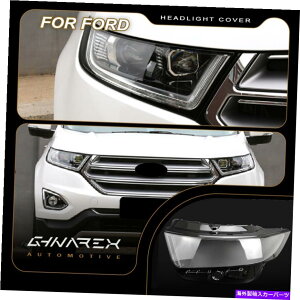 Headlight Covers Ford Edge 2nd Gen 2015-2019�w�b�h���C�g�����Y�����J�o�[��+�E For Ford Edge 2nd Gen 2015-2019 Headlight Lens Replacement Cover LEFT+RIGHT�y���s�A���i�z