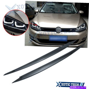 Headlight Covers vwSt7 vii gti gtd gte r mk7p̍wbhCgACuÊ܂ԂJo[g Black Headlight Eyebrow Eyelid Cover Trims For VW Golf 7 VII GTI GTD GTE R MK7