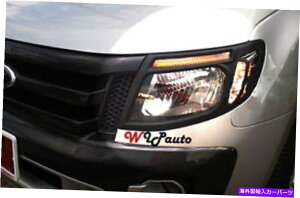 Headlight Covers }bgubN^tgwbhCgvJo[gVtBbgtH[hW[T6 2012-14 MATTE BLACK METAL FRONT HEADLIGHT LAMP COVER TRIM NEW FIT FORD RANGER T6 2012-14