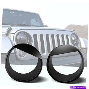 Headlight Covers 1�y�A�̓{���Ă��钹�X�^�C���̃t�����g�w�b�h���C�g�����v�J�o�[�W�[�v�����O���[07-17�̃g���� 1 Pair Angry Bird Style Front Headlight Lamp Cover Trim For Jeep Wrangler 07-17�y���s�A���i�z
