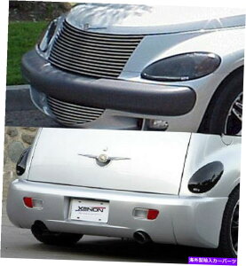 Headlight Covers フィット01-05クライスラーPTクルーザーGTSスモークアクリルヘッドライトテールライトカバー4PC Fits 01-05 Chrysler PT Cruiser GTS Smoke Acrylic Headlight Taillight Covers 4pc