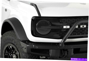 Headlight Covers 21-22 Ford Bronco W/ LED GTS SMOKE ACRYLIC HEADLIGHTJo[4PCZbgGT2160S Fits 21-22 Ford Bronco w/ LED GTS Smoke Acrylic Headlight Covers 4pc Set GT2160S