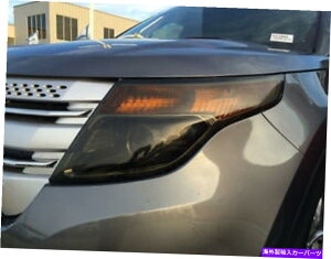 Headlight Covers 11-15̃tH[hGNXv[[X[NwbhCgvX`gJo[X[NI[o[C FOR 11-15 FORD EXPLORER SMOKE HEAD LIGHT PRECUT TINT COVER SMOKED OVERLAYS