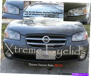 Headlight Covers �}�L�V�}�w�b�h���C�g�̂܂Ԃ�NISSAN 02-03 MX-V2���t�B�b�g����悤�ɍ���Ă��܂� Made to fit Maxima headlights Eyelids Nissan 02-03 MX-V2�y���s�A���i�z