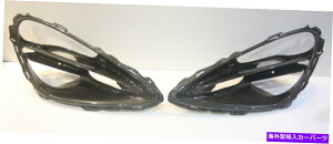 Headlight Covers }N[2018 720SN[yɓK{̃J[{t@Co[wbhCgACnEWOJo[ Real Carbon Fiber Headlight eye housing cover fit for McLaren 2018 720S Coupe