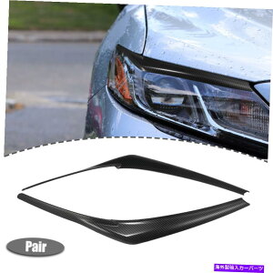Headlight Covers g^JJ[{t@Co[p^[p1yAABSwbhCgуXebJ[ 1 Pair ABS Headlight Eyebrows Sticker for Toyota Camry Carbon Fiber Pattern