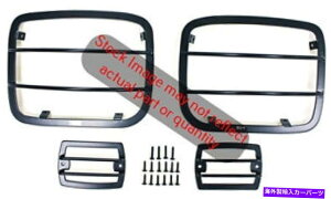 Headlight Covers Smittybilt 5659���[���u���b�N�w�b�h���C�g�J�o�[-4�s�[�X Smittybilt 5659 Euro Black Headlight Cover - 4 Piece