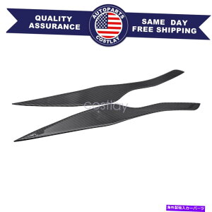 Headlight Covers BMW 3シリーズE90 E91カーボンファイバーヘッドライトまぶたカバー眉トリムデカール Fit BMW 3 Series E90 E91 Carbon Fiber Headlight Eyelid Cover Eyebrow Trim Decal