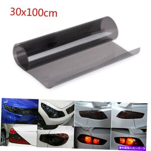 Headlight Covers ���C�g�u���b�N�X���[�NPVC�t�B�����e�B���g�w�b�h���C�g�e�[�����C�g�����v���b�v�J�o�[30x100cm Light Black Smoke PVC Film Tint Headlight Taillight Lamp Wraps Cover 30x100cm�y���s�A���i�z