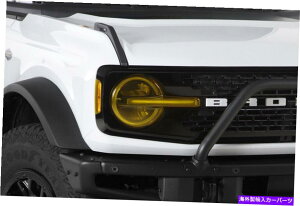 Headlight Covers 21-22 Ford Bronco W/ LED GTSF̃ANwbhCgJo[4PC GT2160Y Fits 21-22 Ford Bronco w/ LED GTS Yellow Acrylic Headlight Covers 4pc GT2160Y