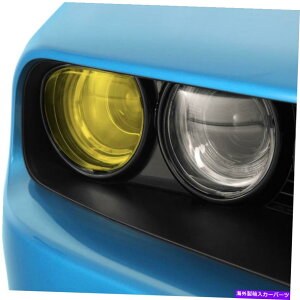 Headlight Covers �����ȉ��F�̃N���A�w�b�h���C�g�J�o�[2015-2021�_�b�W�`�������W���[ Transparent Yellow Clear Headlight Covers Fits 2015-2021 Dodge Challenger