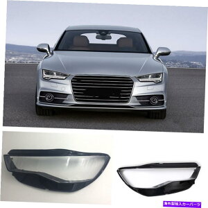 Headlight Covers 1�y�A�t�����g�w�b�h���C�g�����v�A�E�f�BA6 C7 2016-2018 2017�̃N���A�J�o�[�V�F�� 1Pair Front Headlight Lamp Clear Cover Shell For Audi A6 C7 2016-2018 2017�y���s�A���i�z