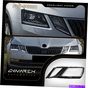 Headlight Covers Skoda Octavia�i5E�j2018-2019�w�b�h���C�g�����Y�����J�o�[��+�E For Skoda Octavia (5E) 2018-2019 Headlight Lens Replacement Cover LEFT+RIGHT�y���s�A���i�z