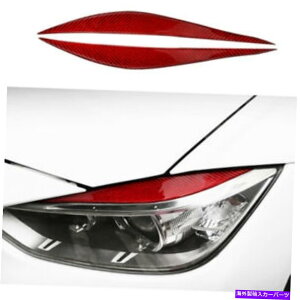 Headlight Covers BMW 3V[YF30bhJ[{t@Co[wbhCgACu[܂ƃgJo[ For BMW 3 Series F30 Red Carbon Fiber Headlight Eyebrow Eyelids Trim Cover